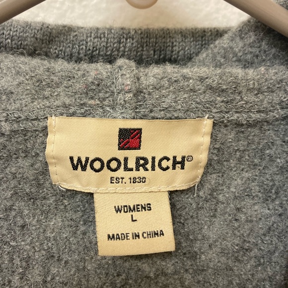 WOOLRICH Zippered Color Block Hooded Cardigan (L) - Picture 5 of 7